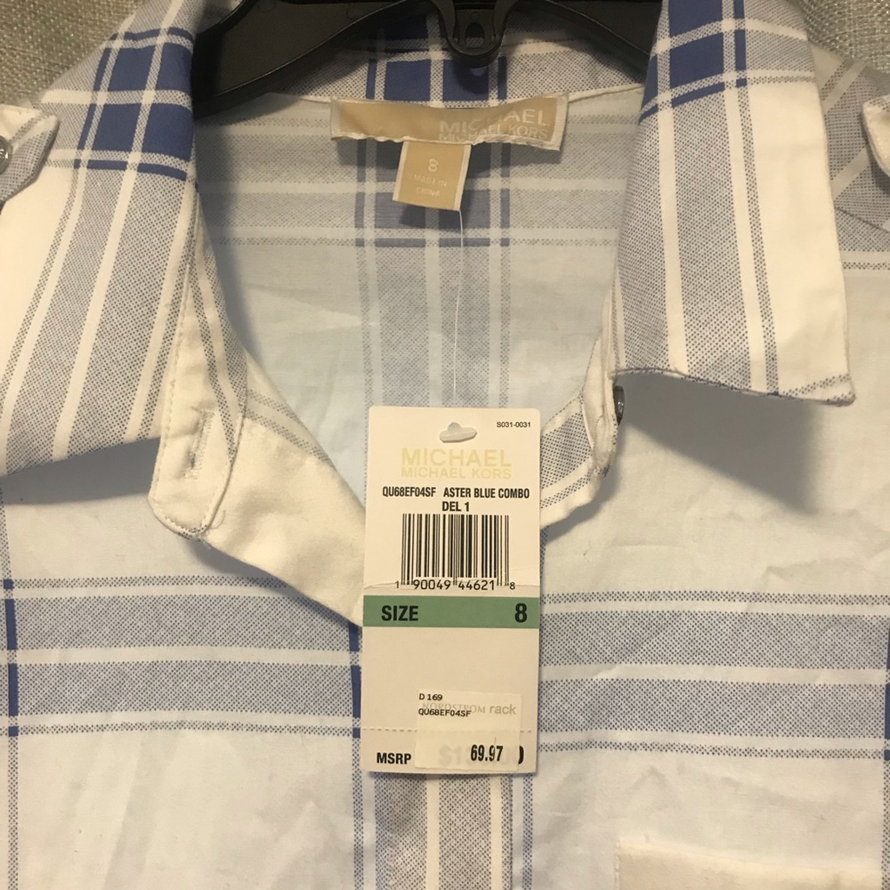 Michael kors plaid button up